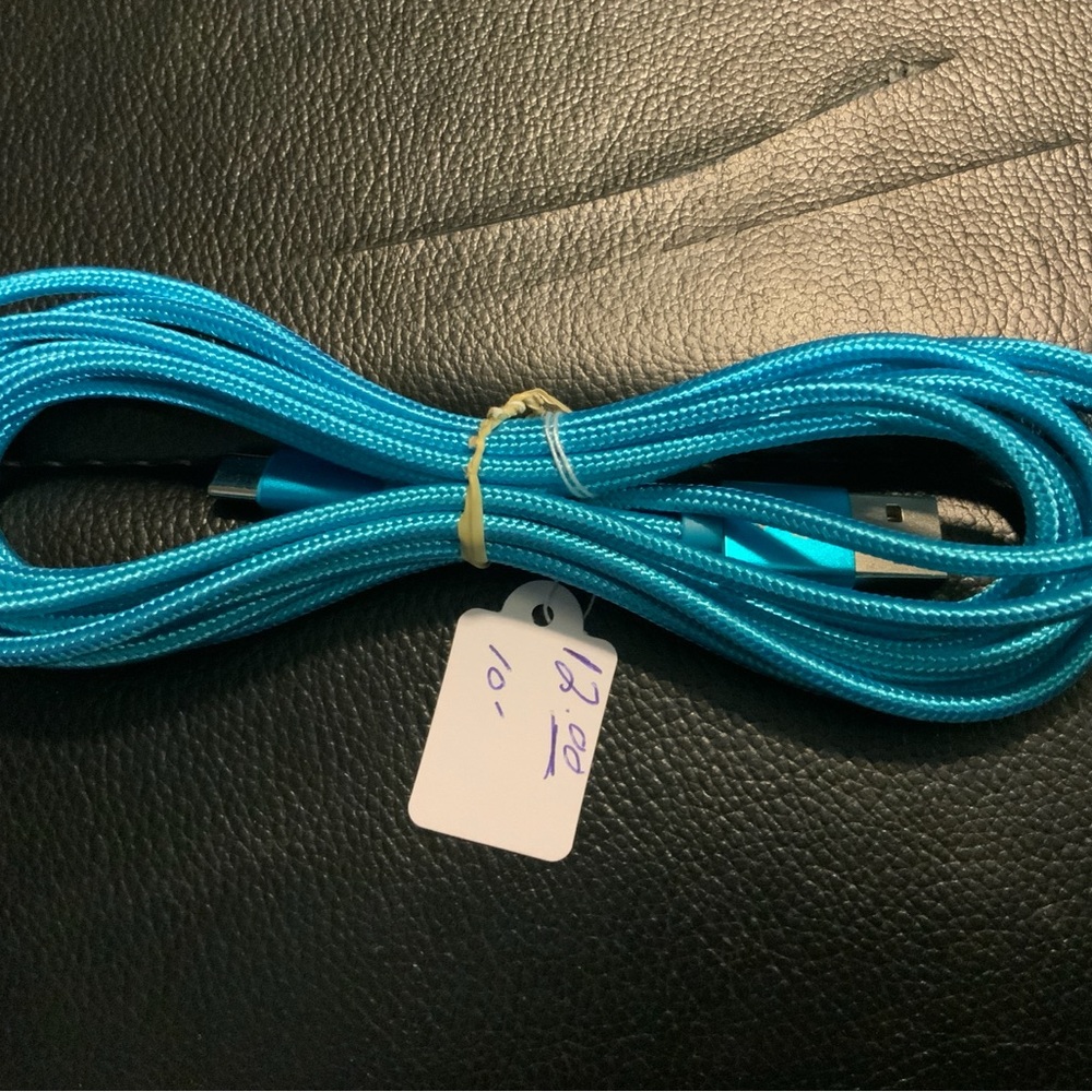 Blue Braided Charging Cable